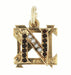 Antique Nu Sigma Nu Fraternity Charm in 14 Karat Yellow Gold