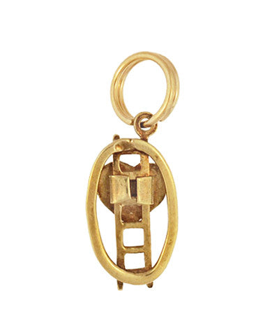 Vintage Ladder To The Heart Charm in 14 Karat Yellow Gold - Item: C623 - Image: 2