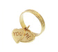 1950's Vintage You and Me Moveable Sweet Hearts Charm in 14 Karat Yellow Gold