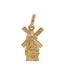 Vintage Moveable Dutch Windmill Charm in 14 Karat Yellow Gold