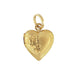 Vintage Floral Heart Engraved Locket Pendant in 14 Karat Yellow Gold