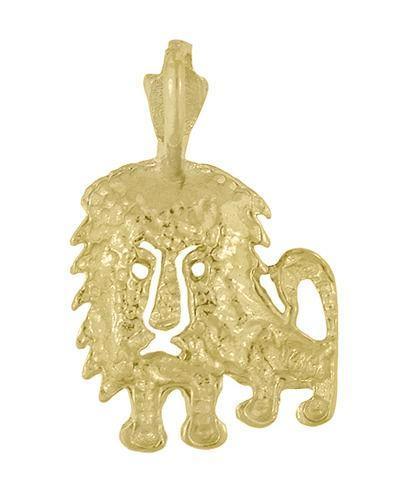Lion Pendant Charm in 14 Karat Yellow Gold - Item: C688 - Image: 2