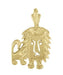 Lion Pendant Charm in 14 Karat Yellow Gold