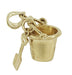 Sand Pail and Shovel Movable Charm in 14 Karat Gold