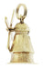 Dutch Windmill Charm in 14 Karat Yellow Gold With Movable Blades
