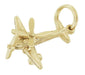 1950's Vintage Movable Propellers Airplane Charm in 10K Yellow Gold