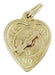 Heart Love Meter Charm with Movable YES - MAYBE - NO Spinning Arrow in 10K Yellow Gold