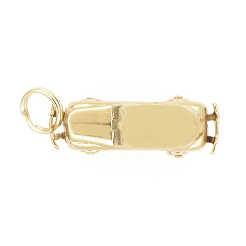Vintage Movable 1940's Car Charm in 14K Yellow Gold - Item: C762 - Image: 2