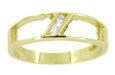 Simple Channel Set Diamond Ring in 14 Karat Yellow Gold