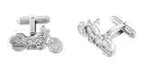Cruiser Motorcycle Cufflinks in Sterling Silver