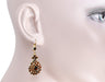 Victorian Bohemian Garnet Teardrop Earrings in 14K Yellow Gold and Sterling Silver Vermeil