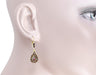 Victorian Bohemian Czech Garnet Pear Shape Teardrop Earrings in 14K Gold and Sterling Silver Vermeil