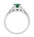 Side View of Emerald Engagement Ring - R155