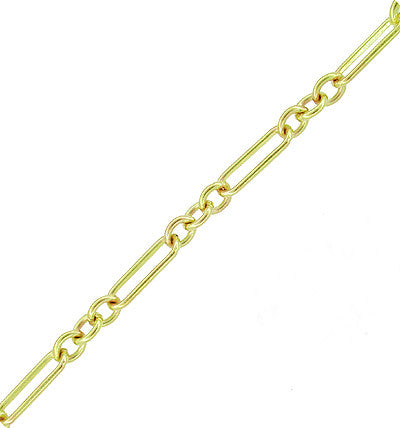 Figaro Link Bracelet in 10 Karat Gold
