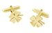 Lucky Four Leaf Clover Cufflinks in 14 Karat Yellow Gold