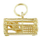 Lobster Trap Charm Pendant - 14K Yellow Gold - with Movable Lobster