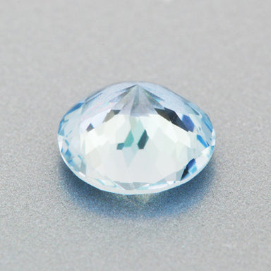 0.67 Carat Loose Round Natural Aqumarine Gemstone | Gorgeous Celeste Blue | 6mm - alternate view