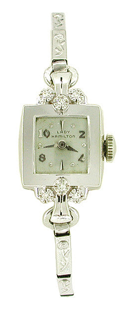 Vintage Lady Hamilton Watch in 14K White Gold