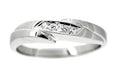 Men's Diamond Wave Band Wedding Ring in 14 Karat White Gold