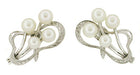 Vintage Mikimoto Pearl Earrings in Sterling Silver