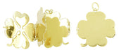 Movable Opening 4 Leaf Clover Pendant Charm in 14 Karat Gold