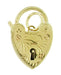 Movable Heart Shaped Lock Charm in 9 Karat Gold