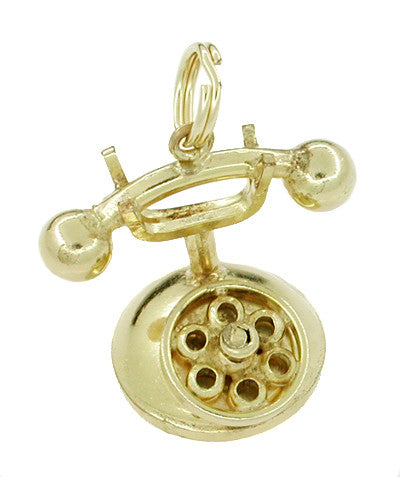 Movable Telephone Charm in 9 Karat Gold