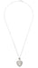 14 Karat White Gold Heart of Love Art Deco Filigree Diamond Pendant Necklace