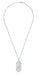 Art Deco Filigree Geometric Diamond Pendant Necklace in Sterling Silver
