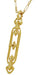 Art Nouveau Filigree Fleur De Lys Cartouche Ruby Pendant Necklace in Yellow Gold Vermeil Over Sterling Silver