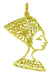 Nefertiti Filigree Charm in 14 Karat Gold