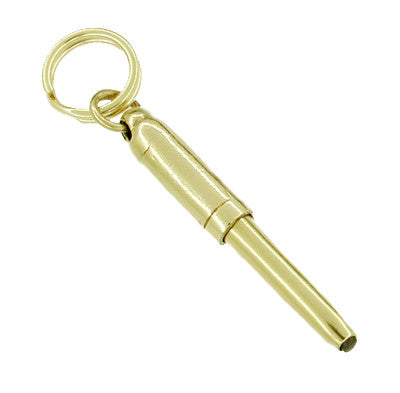 Mechanical Pencil Movable Charm in 14 Karat Gold