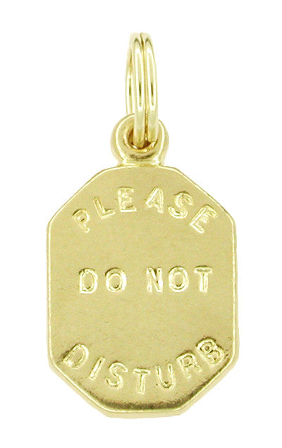 Please Do Not Disturb Charm in 14 Karat Gold
