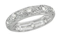 Salem Art Deco Vintage Scrolls Diamond Wedding Ring in Platinum - Size 6.5