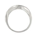 Art Deco Curved Engraved Scrolls Wedding Ring in Platinum
