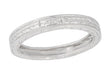 Men's 3.75 mm Wheat Wedding Band Ring in Platinum | Art Deco