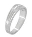 Starburst Diamond Set Wedding Band Ring in 14 Karat White Gold