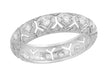 Glenville Art Deco Vintage Heirloom Diamond Wedding Band in Platinum - Size 6 3/4