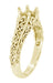 Filigree Flowing Scrolls Engagement Ring Setting for a 1/2 Carat Diamond in 14 Karat Yellow Gold | 5.5mm Round Mount