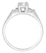 Delano Mid Century Modern 0.57 Carat Vintage Old Mine Cut Diamond Engagement Ring in 14 Karat White Gold