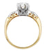 Hallie 1950's Vintage 1 Carat Diamond Engagement Ring in Two-Tone 14 Karat White and Yellow Gold