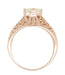 Opal Filigree Ring in 14 Karat Rose ( Pink ) Gold