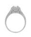 Filigree Scrolls 3/4 Carat Diamond Engagement Ring in 14 Karat White Gold