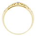 Edwardian Scroll Filigree Sapphire Ring in 14 Karat Yellow Gold