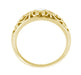 Filigree Edwardian White Sapphire Ring in 14 Karat Yellow Gold