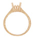 Rose Gold Art Deco Scrolls 1.50 - 1.75 Carat Filigree Crown Engagement Ring Mounting