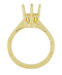 18 Karat Yellow Gold Art Deco Filigree 1.75 - 2.25 Carat Crown Engagement Ring Setting