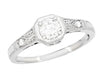 Mayfair Art Deco Platinum Filigree Diamond Engagement Ring