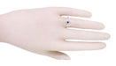Flowers & Leaves Victorian Ruby Promise Ring in 14 Karat White Gold
