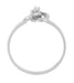 Love Knot Diamond Ring in White Gold - 1950's Design